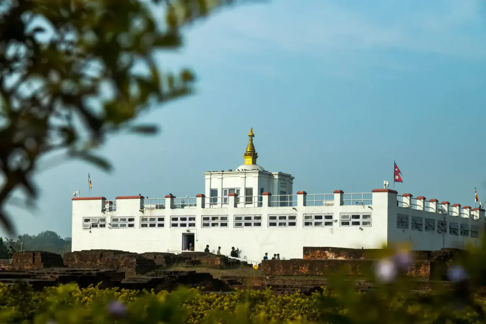 Lumbini sacred garden and monastic landscape in Nepal